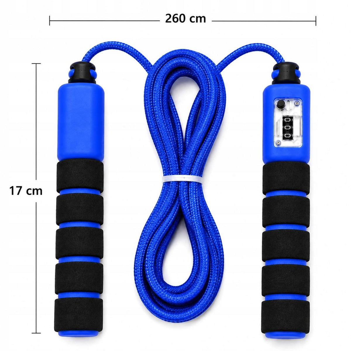 Jump Rope with Counter 2,6 m Adjustable Fitness Training Blue Manufacturer code TY-101310