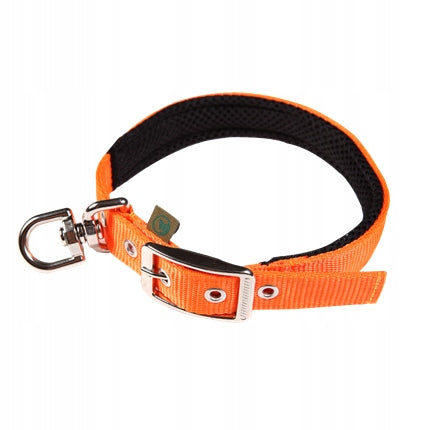 K FOREST Material Dog Collar with Swivel Orange