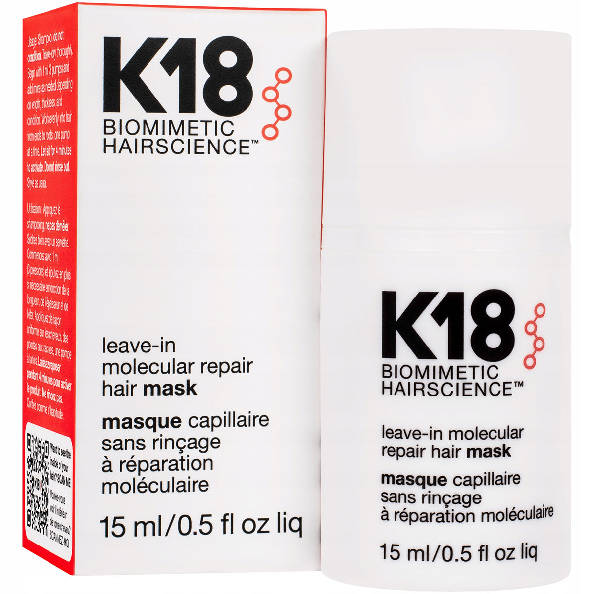 K18 Leave-In Molecular Repair Hair Repair Mask 15 ml
