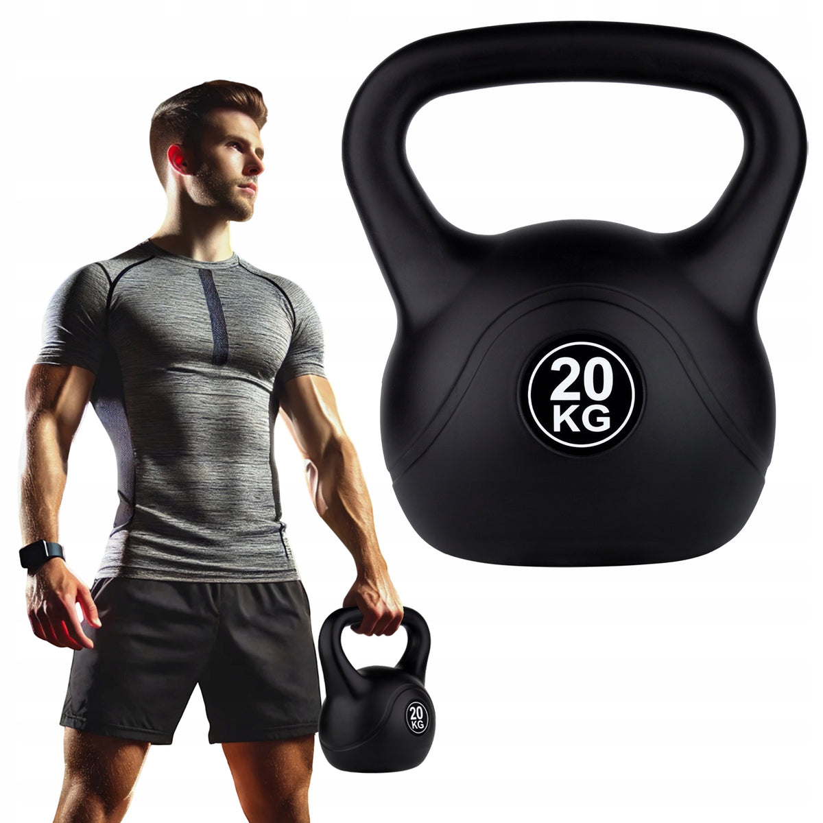 KETTLEBELL KETTLE WEIGHT LOAD FOR EXERCISE FUNFIT GYM&FITNESS 20 kg