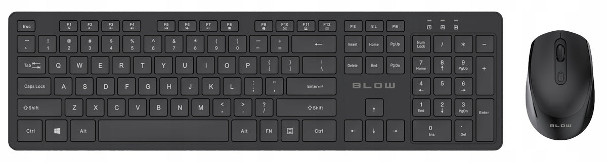 KEYBOARD MOUSE SET WIRELESS ERGONOMIC BLACK USB FOR LAPTOP PC EAN (GTIN) 5900804147756