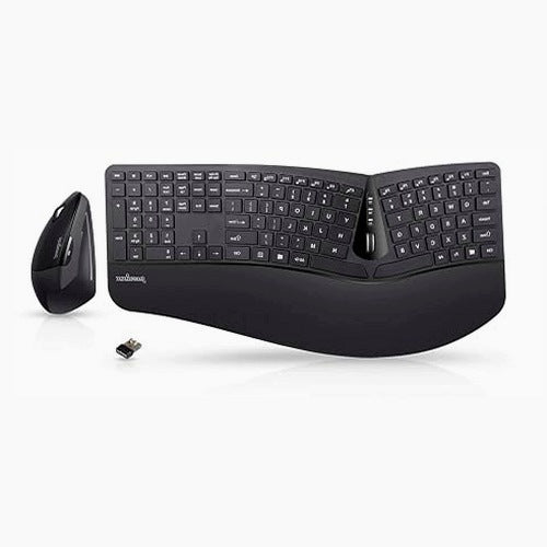 KEYBOARD MOUSE WIRELESS ERGONOMIC VERTICAL STEEL SET