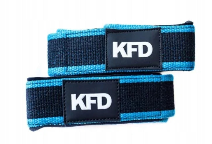KFD Professional Dead String Straps -Lifting Straps Lasso Blue