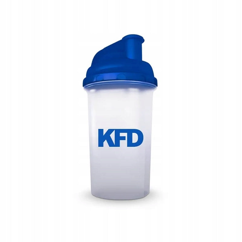 KFD SHAKER SCREW-ON COLOURLESS PRINT: BLUE 700 ML - VISIBLE MEASURING CUP