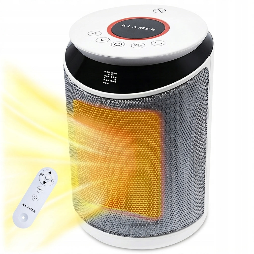 KLAMER Air supply heater 2000 W, ceramic PTC element – energy-saving,