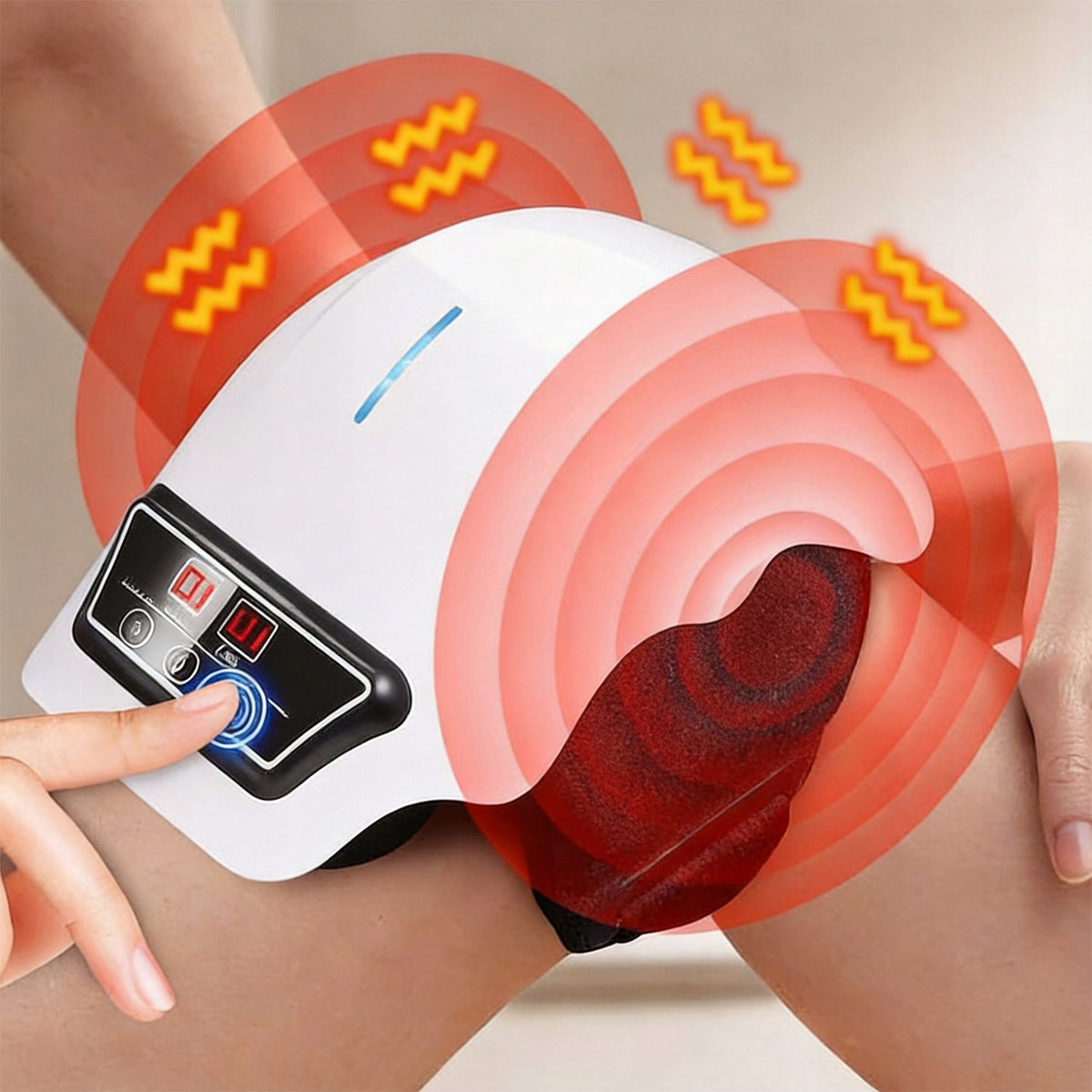 KNEE REHABILITATION MASSAGER WIRELESS VIBRATION HEATING 1200MAH Packaging status original