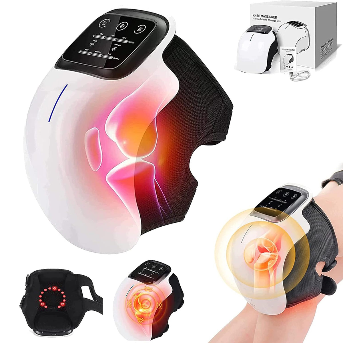 KNEE-TO-KNEE MASSAGER WIRELESS HEATING INFRARED VIBRATION