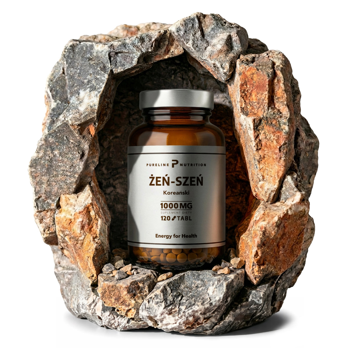 KOREAN GINSENG Root Extract 1000mg 120 tabl STRONG ENERGY STRESS