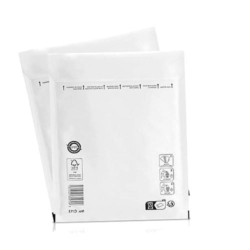 KRAFT BUBBLE ENVELOPES 25 PCS C6+ FOR PROTECTIVE SHIPPING 150X215MM