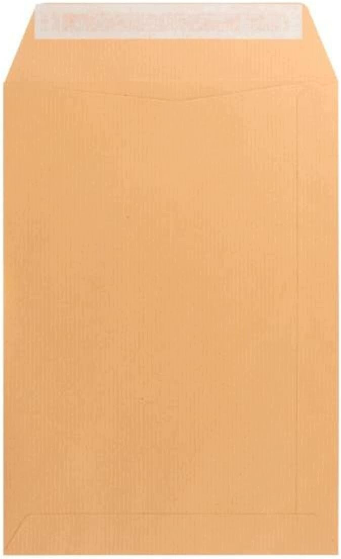 KRAFT ENVELOPES 184X261MM SILICONE STRAP 250 PIECES