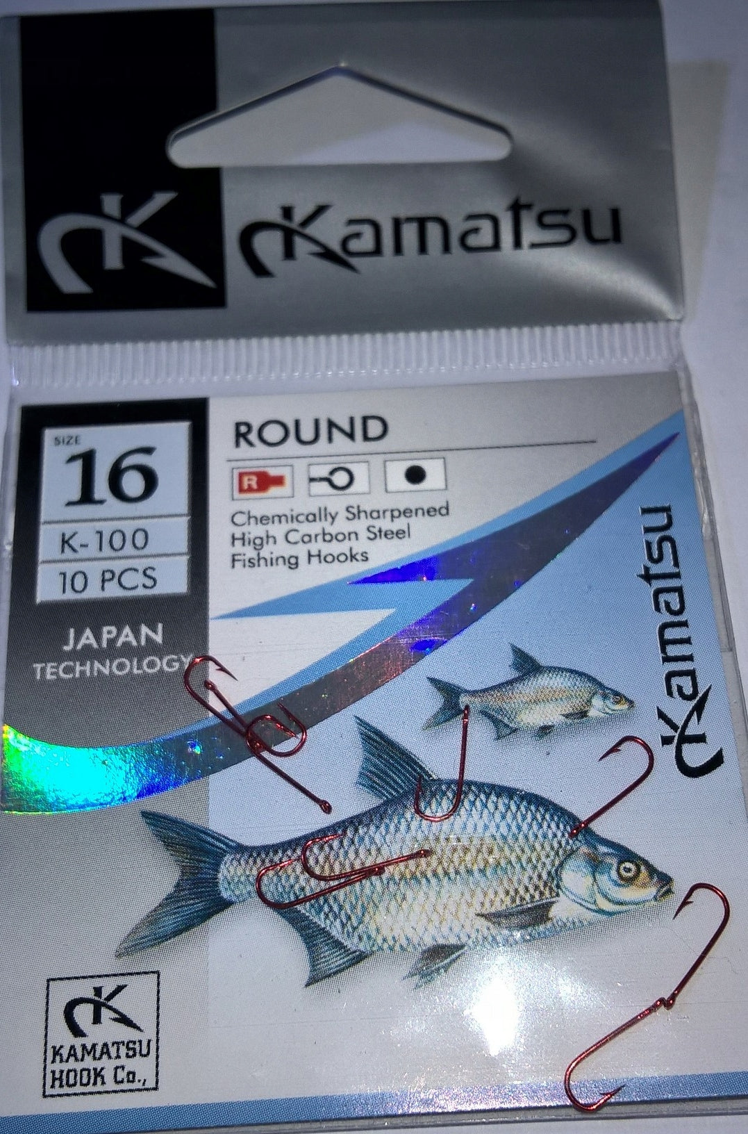 Kamatsu Hook ROUND K-100 Red eyelet 16