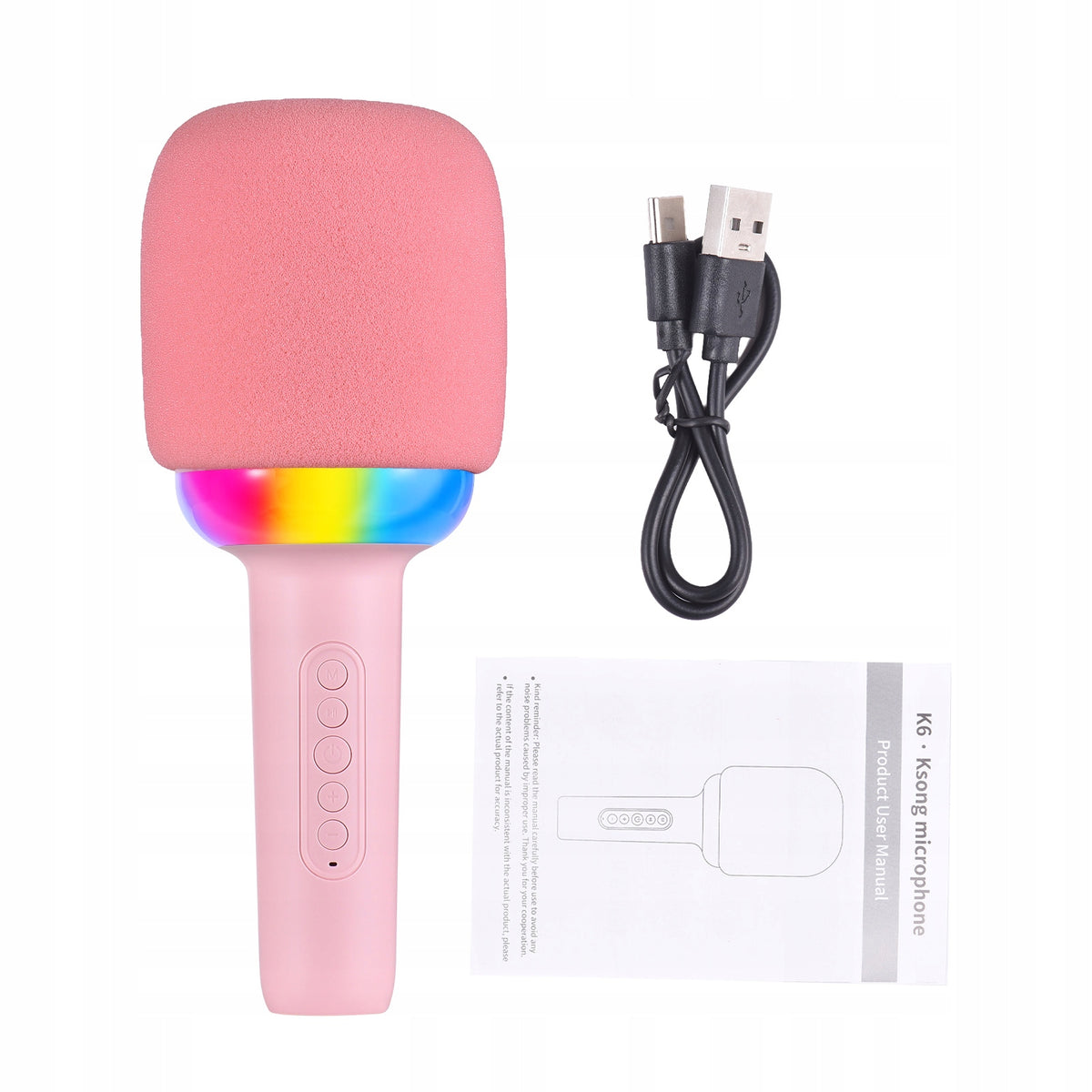 Karaoke Microphone Portable Handheld Microphone Built-in Speaker Reduction DW