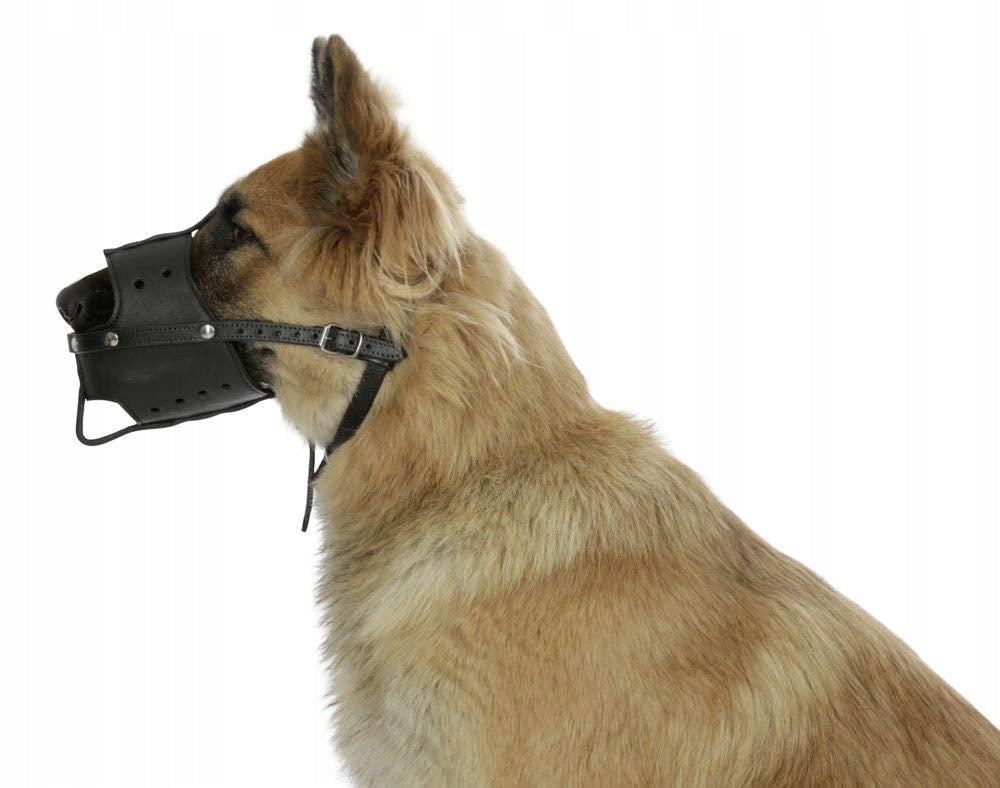 Kerbl Pet leather muzzle L black 30cm depth 8,5cm Manufacturer code 80838