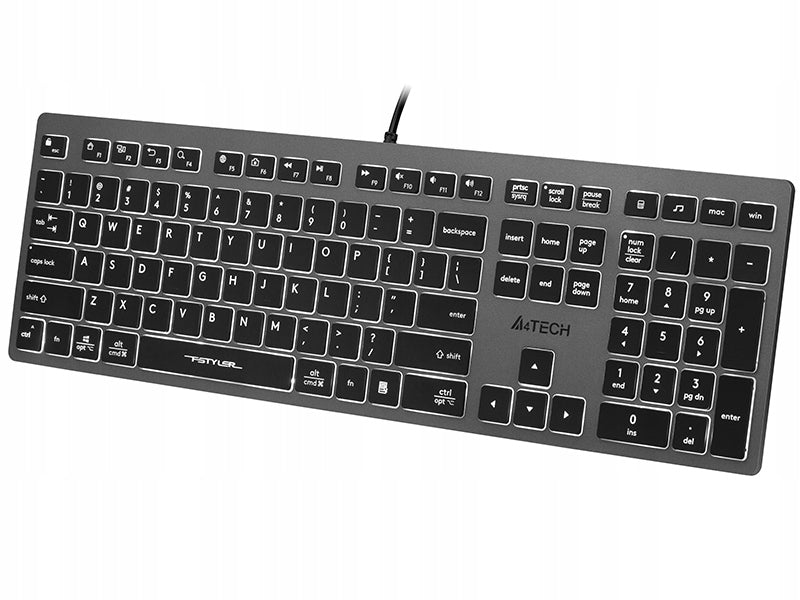 Keyboard A4TECH FSTYLER FX60H (White Backlit) Color gray