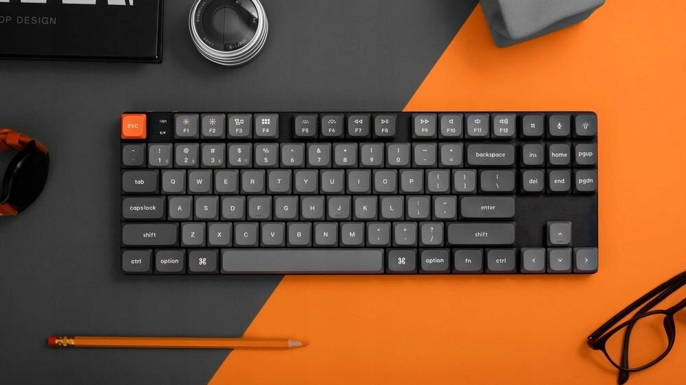 Keyboard KEYCHRON K1 Max QMK/VIA Wireless Custom Mechanical Gateron Red Interface USB Bluetooth USB (Radio 2.4 GHz)