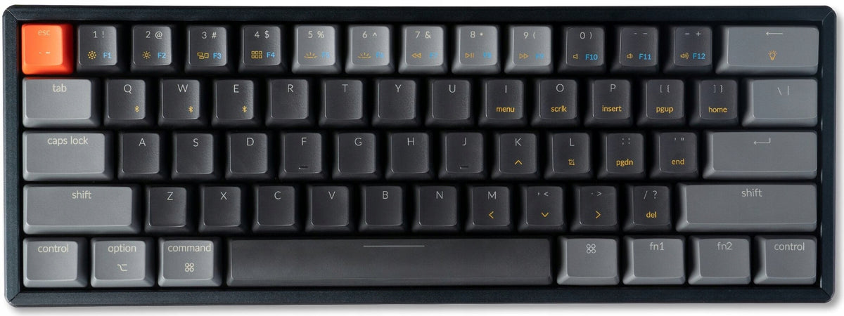 Keyboard KEYCHRON K12-J3 Wireless Gateron G Pro Brown RGB Black-Grey Interface USB Bluetooth