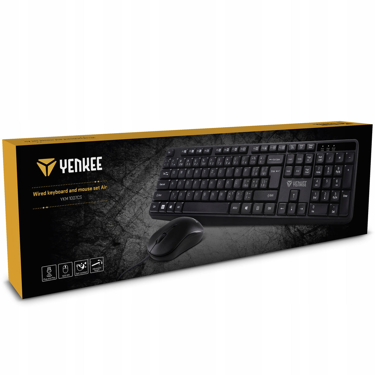 Keyboard Mouse Office Set Yenkee YKM 1007CS Keyboard type membrane