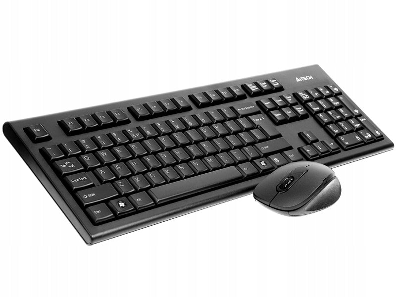 Keyboard and Wireless Mouse USB Office Kit A4TECH V-TRACK 7100N
