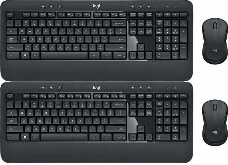 Keyboard and mouse set Logitech black x2