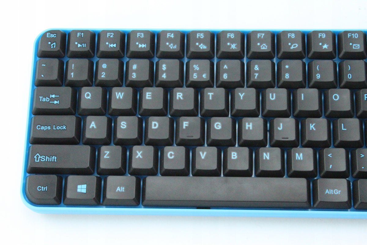 Keyboard and mouse set Qware black Batteries included no