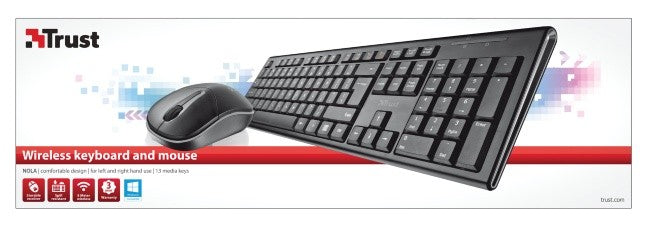 Keyboard + mouse set Trust Nola black