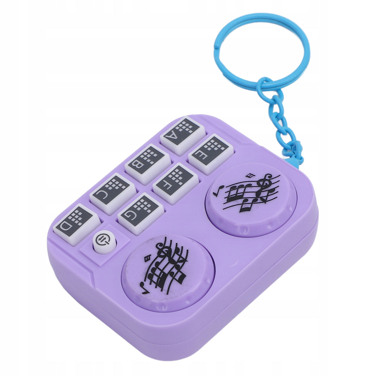 Keychain with DJ Disc Player, Automatic Rotating Mini Keychain