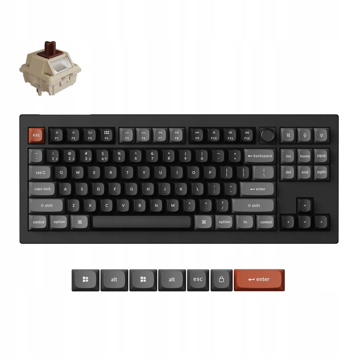 Keychron V3 Ultra 8K Wireless Mechanical Keyboard with POM Brown Switches