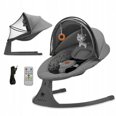 Kinderkraft Lumi 2 Sun Lounger Rocker Dark Grey