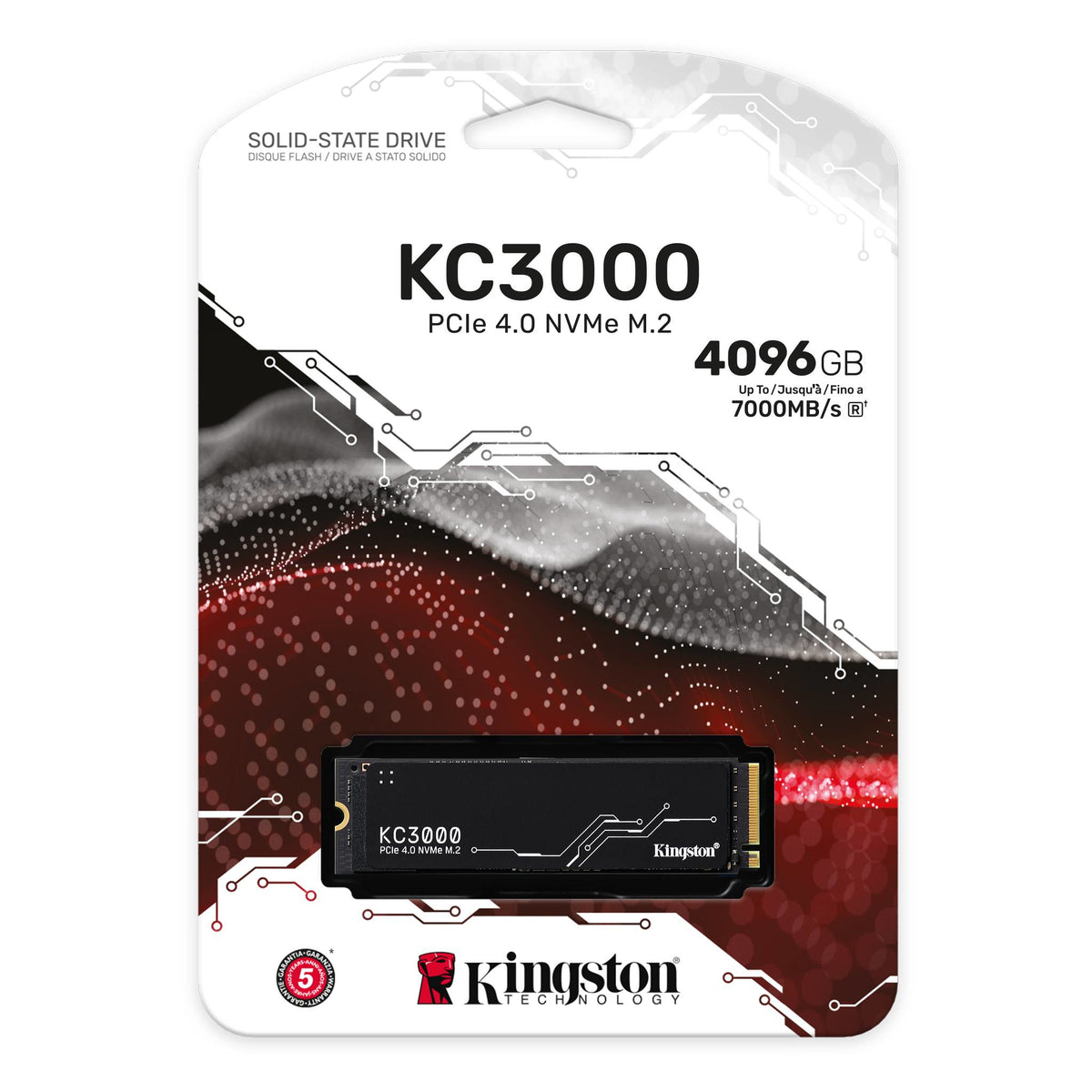 Kingston KC3000 4TB M.2 2280 PCIe 4.0 x4 NVMe SKC3000D/4096G SSD Manufacturer code SKC3000D/4096G
