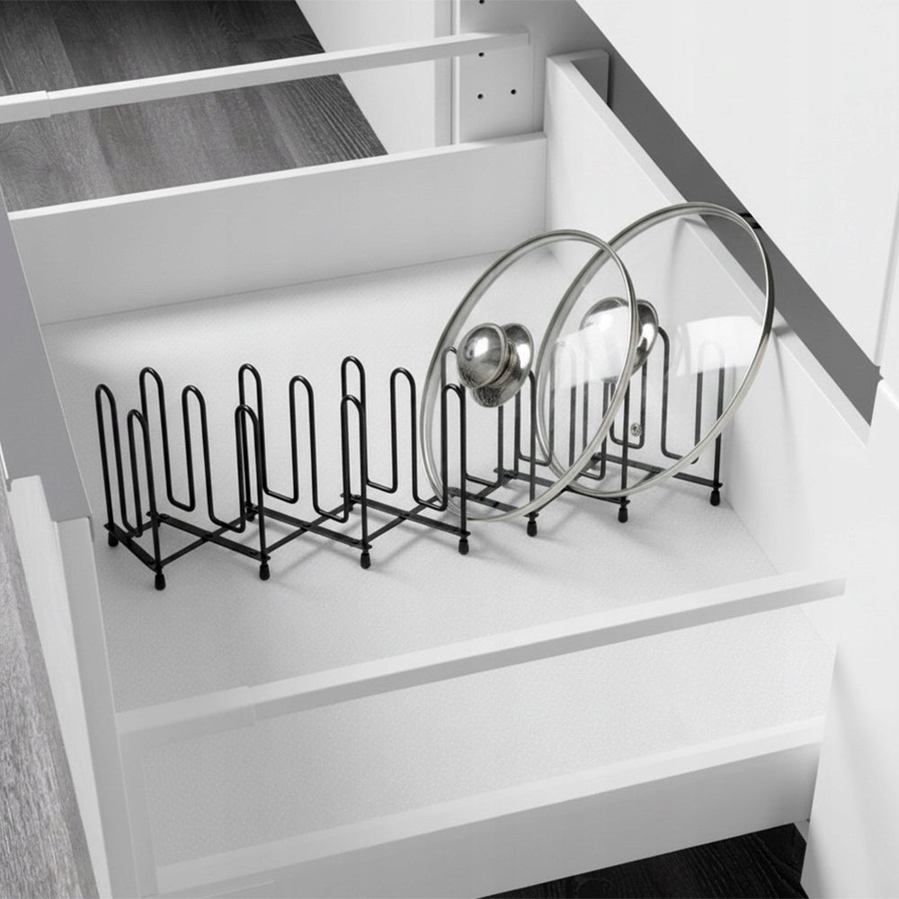 Kitchen Rack for Lids Plates Kitchen Organizer Cabinet Compartment Packaging status original