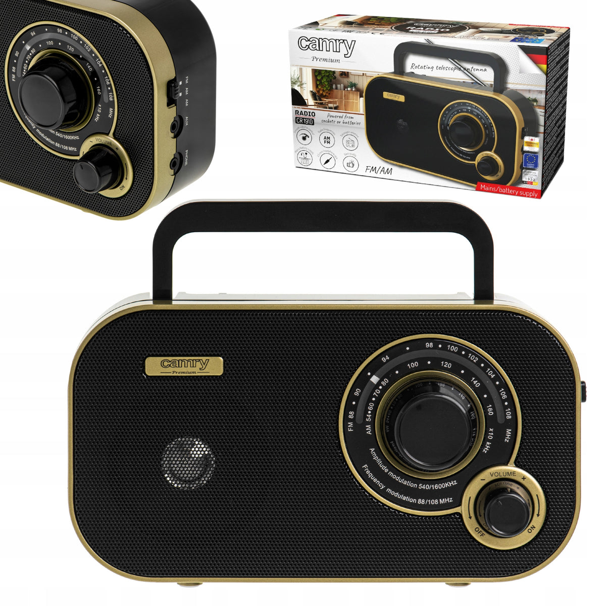 Kitchen Radio Portable Battery Powered FM/AM Camry CR 1910g