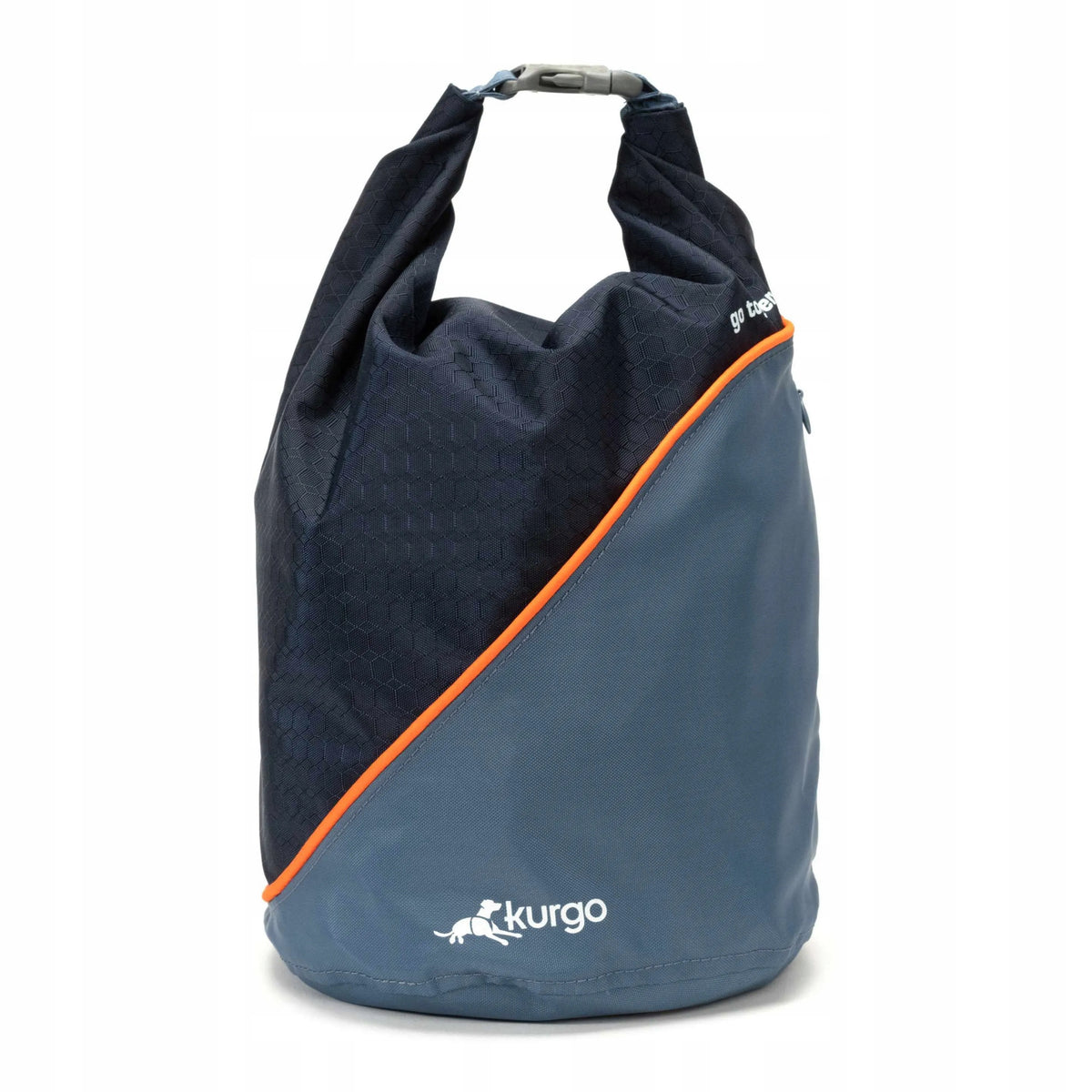Kurgo Kibble Carrier Textile Dog Food Container, Waterproof Navy Blue