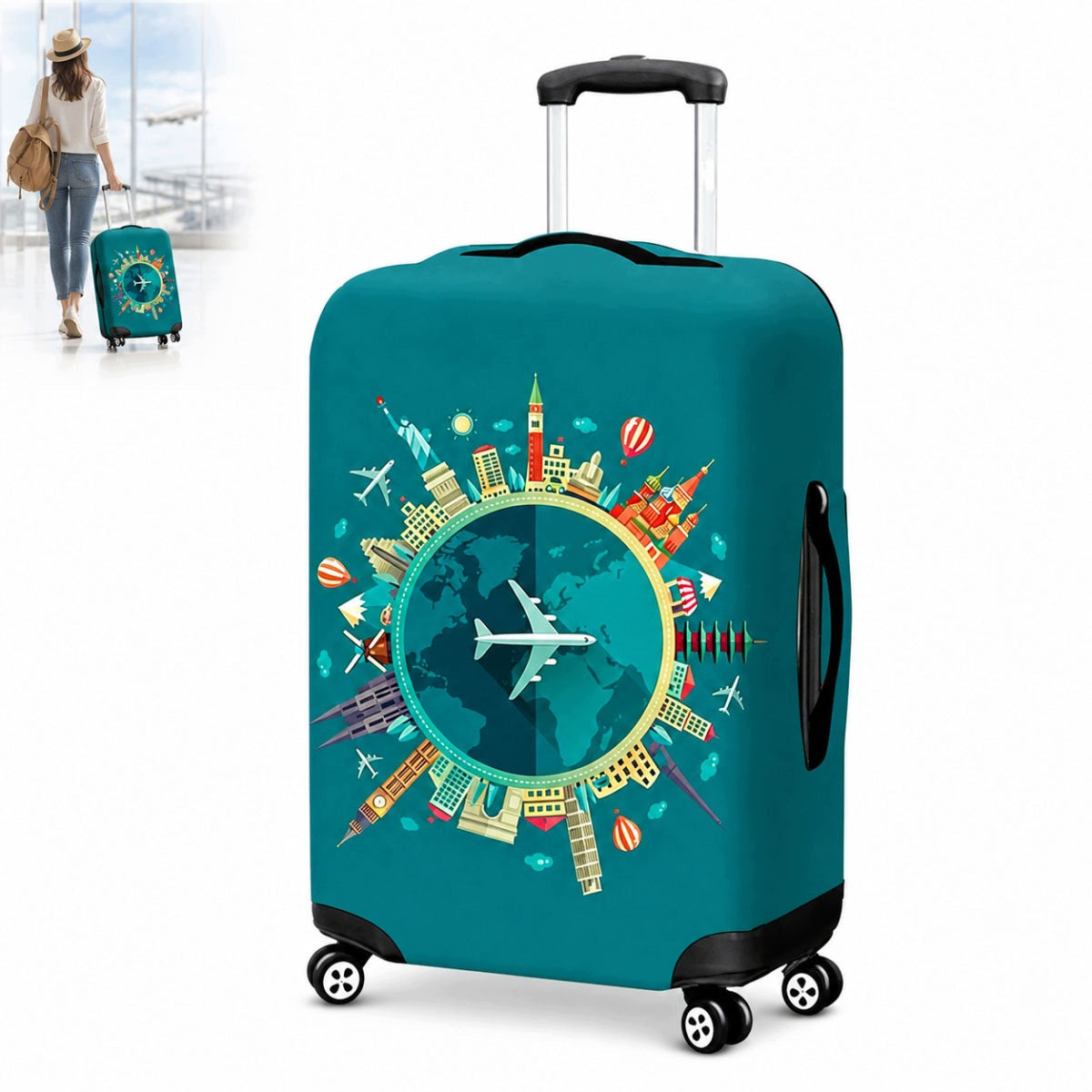 L Pouch For Travel Suitcase Protective Travel For Luggage Large 25-28"