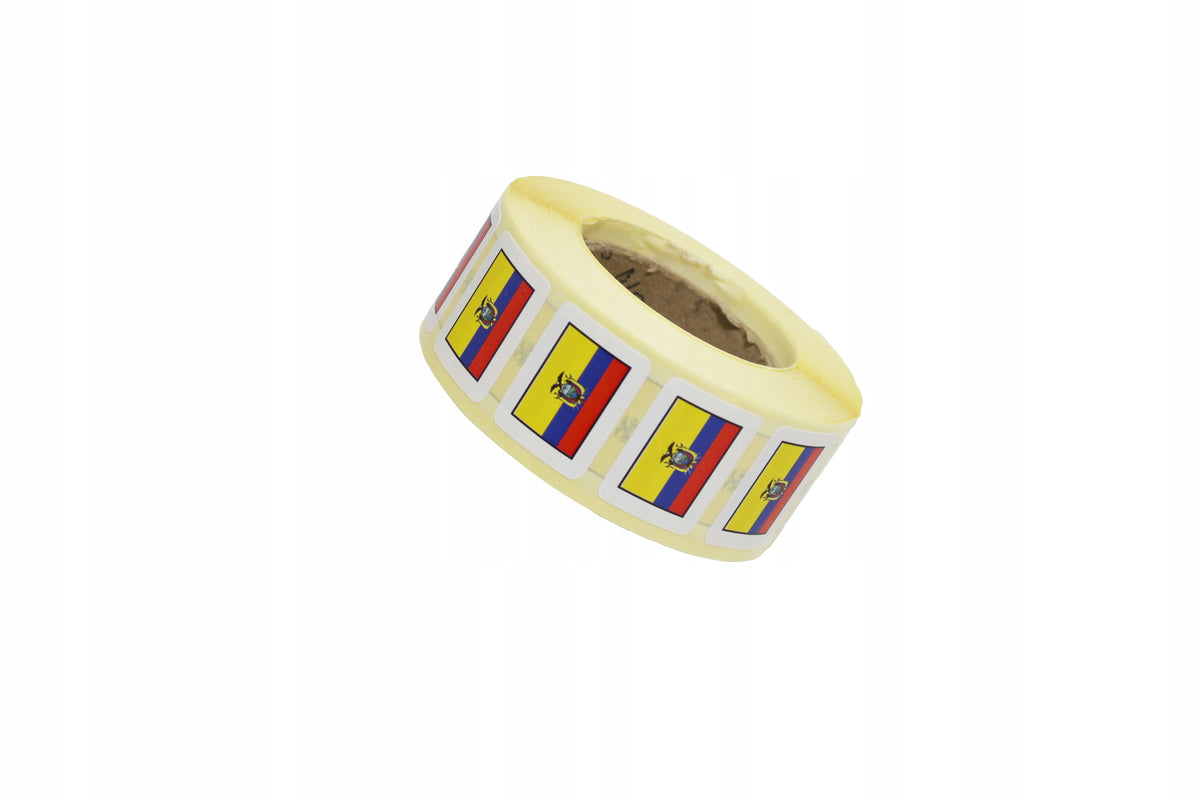 LABELS PAPER FLAG STICKER 26X19,5 1000 PCS FLAG OF ECUADOR NEW PRICE TAG