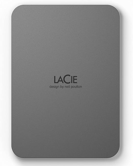 LACIE MOBILE DRIVE SECURE 2TB PORTABLE HARD DRIVE SPACE GREY