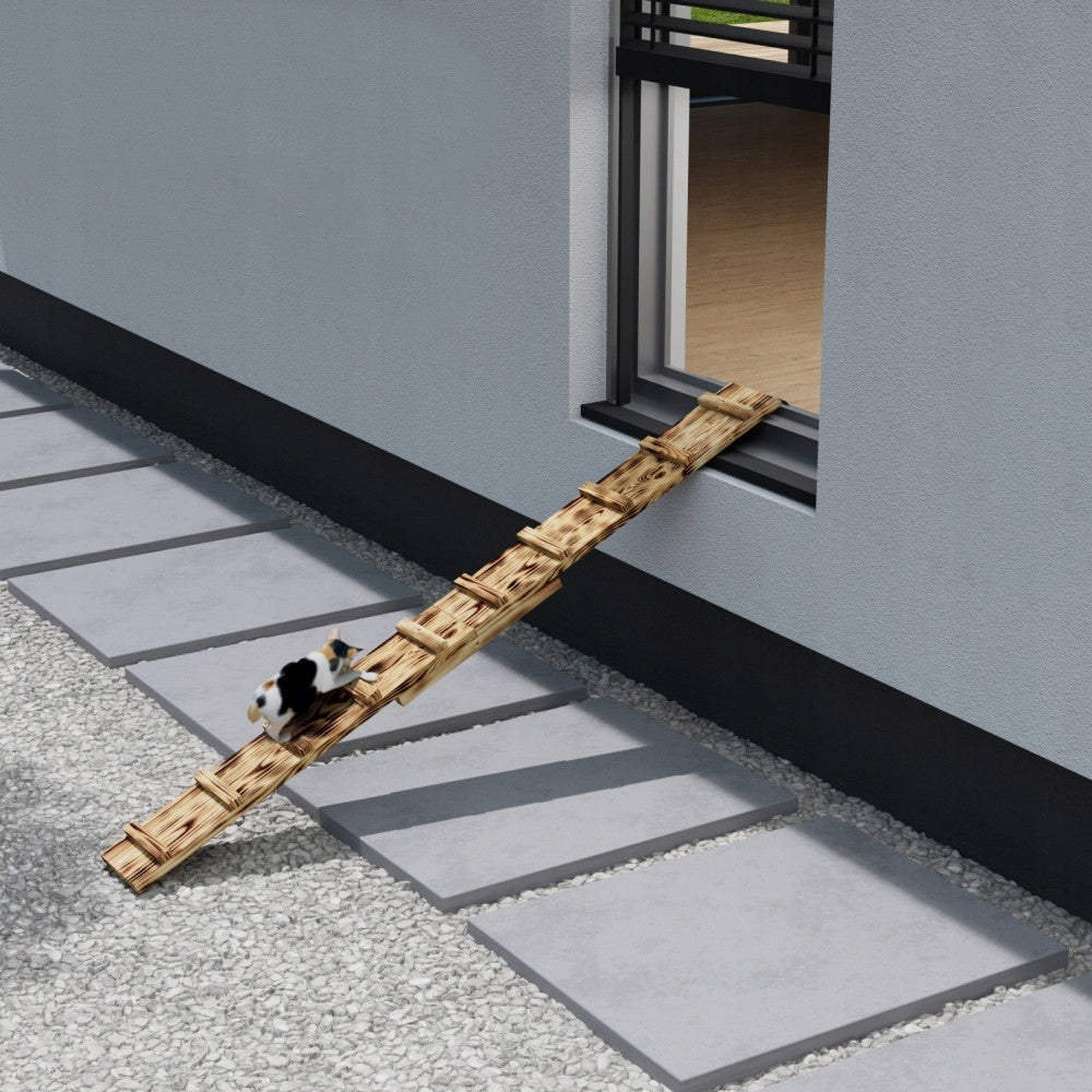 LADDER WOODEN CAT STAIRCASE 3M + HOOKS Manufacturer code 10371958
