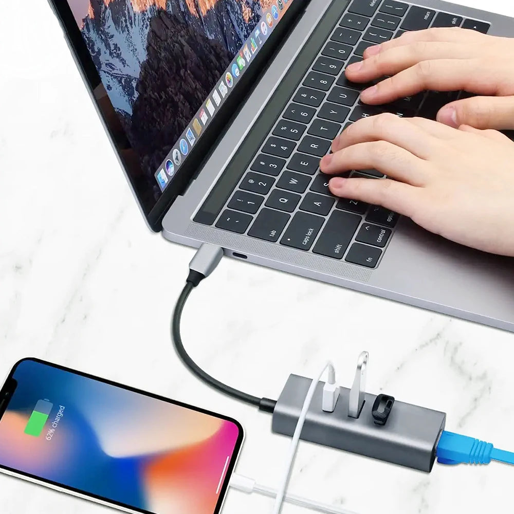LAN ADAPTER RJ45 3x USB 3.0 100/1000MBPS ETHERNET PORTS Manufacturer Blow
