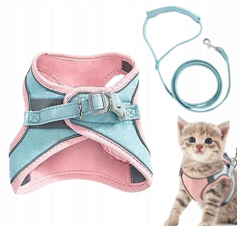 LANYARD & CAT HARNESS Pressure-Free Walking Reflective Adjustable M
