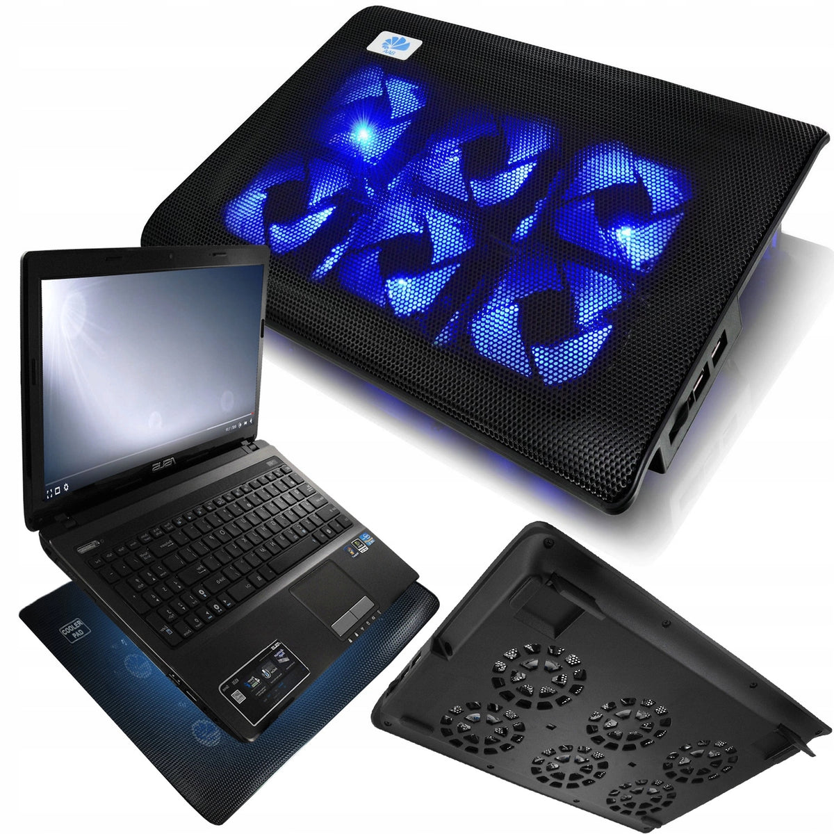 LAPTOP COOLING STAND 15 6X LED FAN ADJUSTABLE USB
