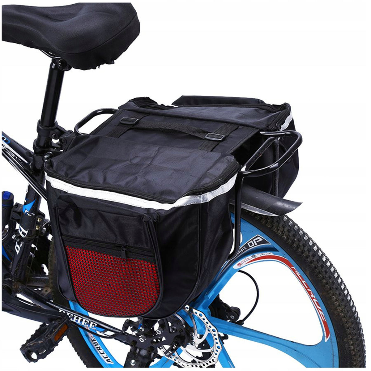 LARGE BICYCLE BAG DOUBLE POUCH FOR TRUNK Two Chambers Bicycle