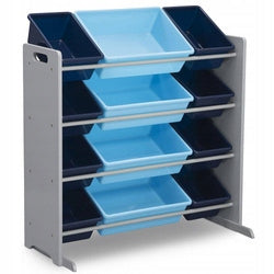 LARGE BLUE GRAY BOOKCASE TOYS CONTAINERS CHILDREN