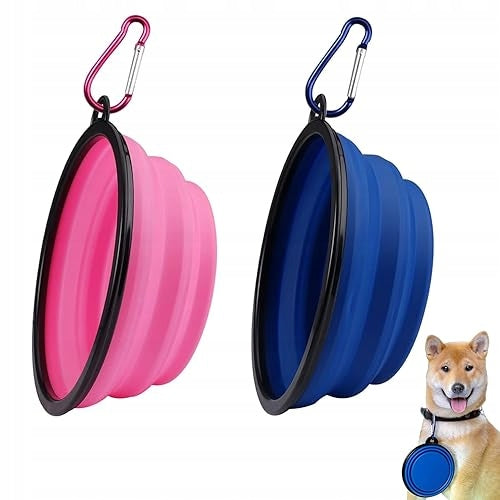 LARGE DOG BOWL FOLDING 2 PIECES 1000ML DOG BOWL