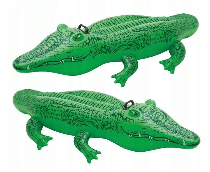 LARGE INFLATABLE MATTRESS FOR SWIMMING CROCODILE INTEX 168x86 cm XXL Brand Intex