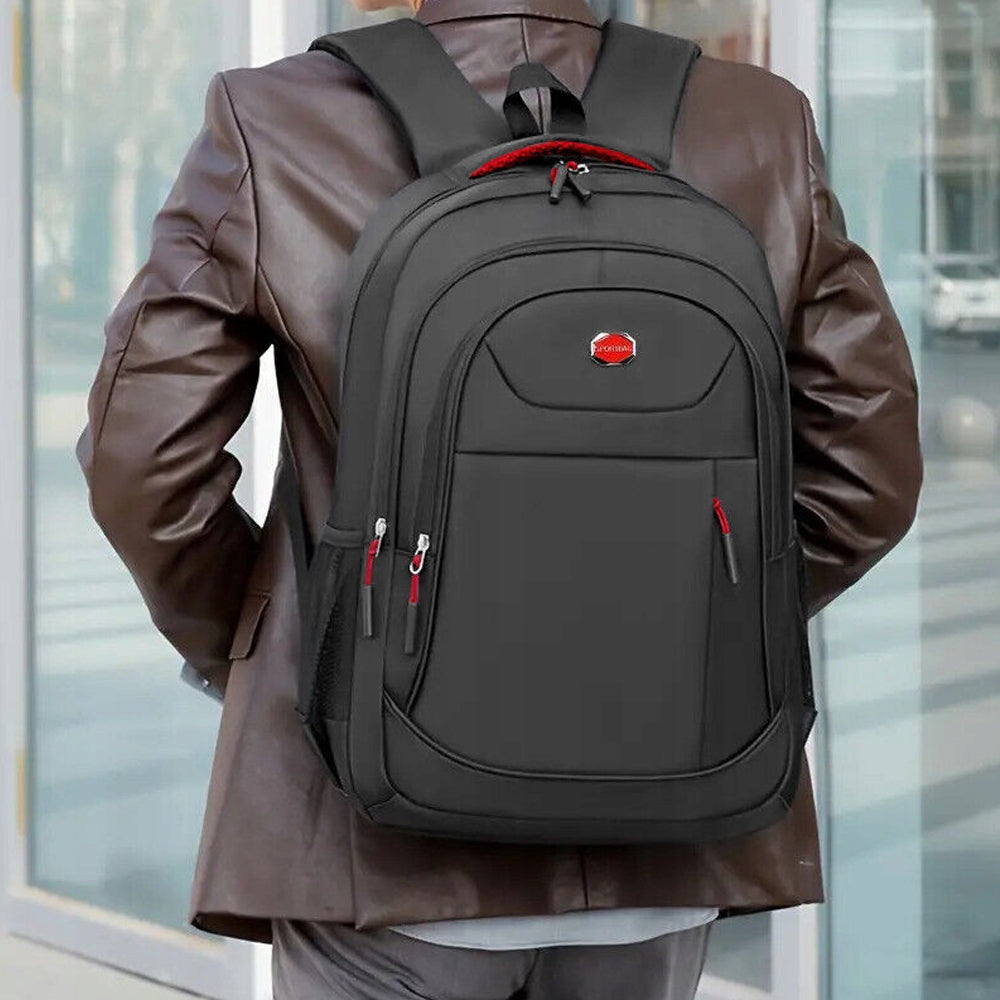 LARGE ROOMY MEN'S LAPTOP BACKPACK WATERPROOF BLACK 40L Packaging status original