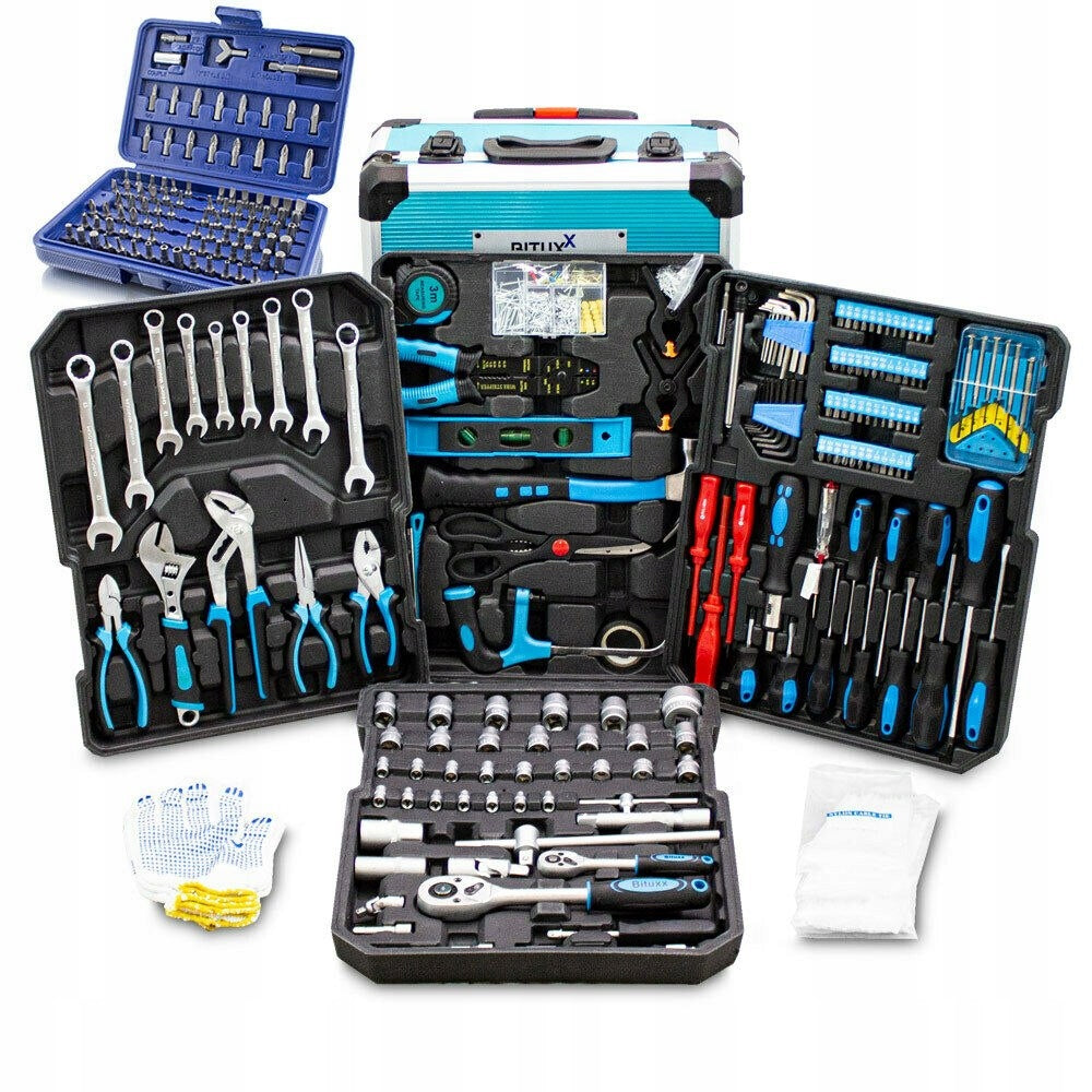 LARGE SET OF TOOLS 1300 ELEMENT. MOBILE SUITCASE