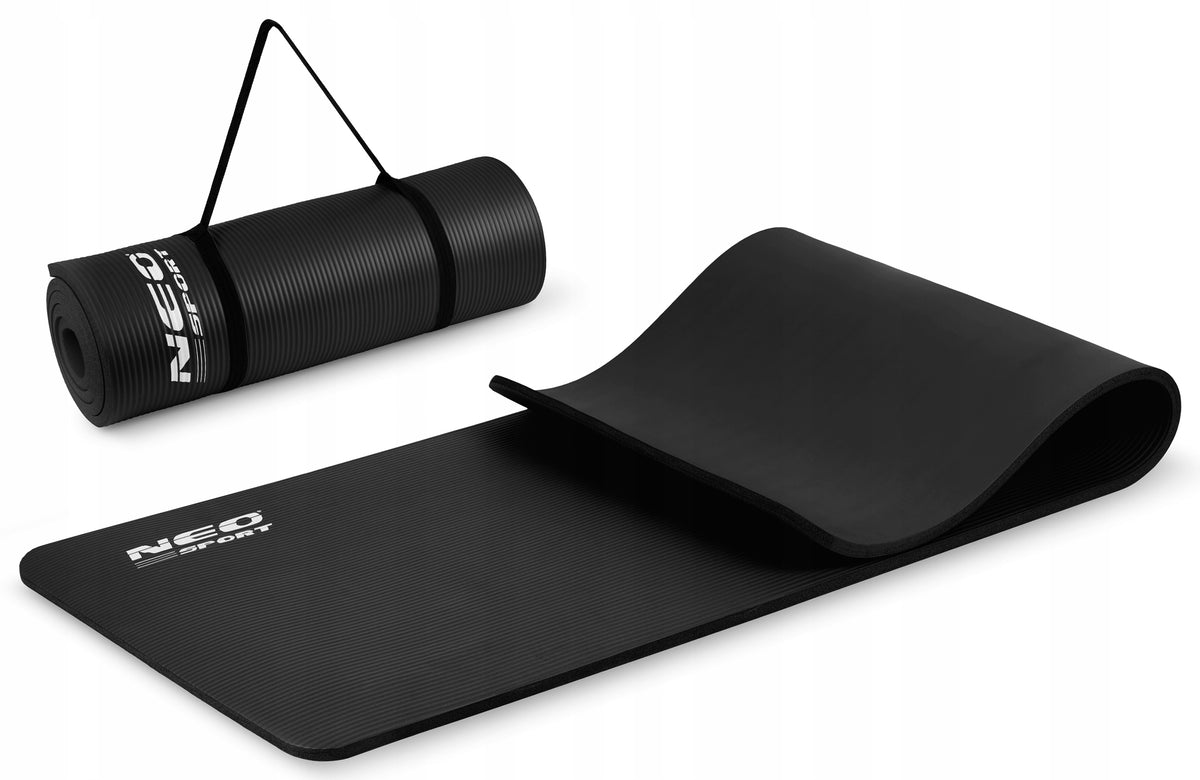 LARGE YOGA FITNESS EXERCISE MAT THICK 1,5cm Color black