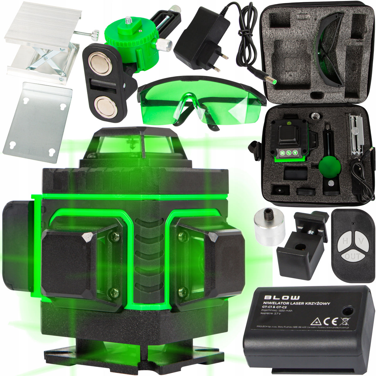 LASER LEVEL 360 PLANE 4D CROSS LASER SET PRO 16 LINES