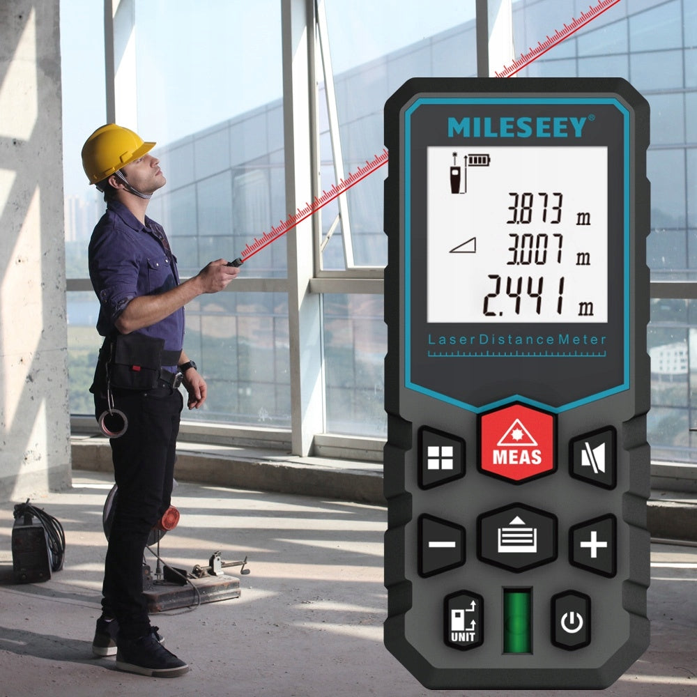 LASER RANGEFINDER DIGITAL DISTANCE METER 60 METERS MEASUREMENT MEMORY X5 Brand Mileseey