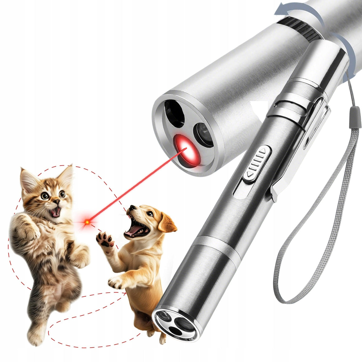 LASER STRONG INDICATOR Interactive toy with glowing red LED dot