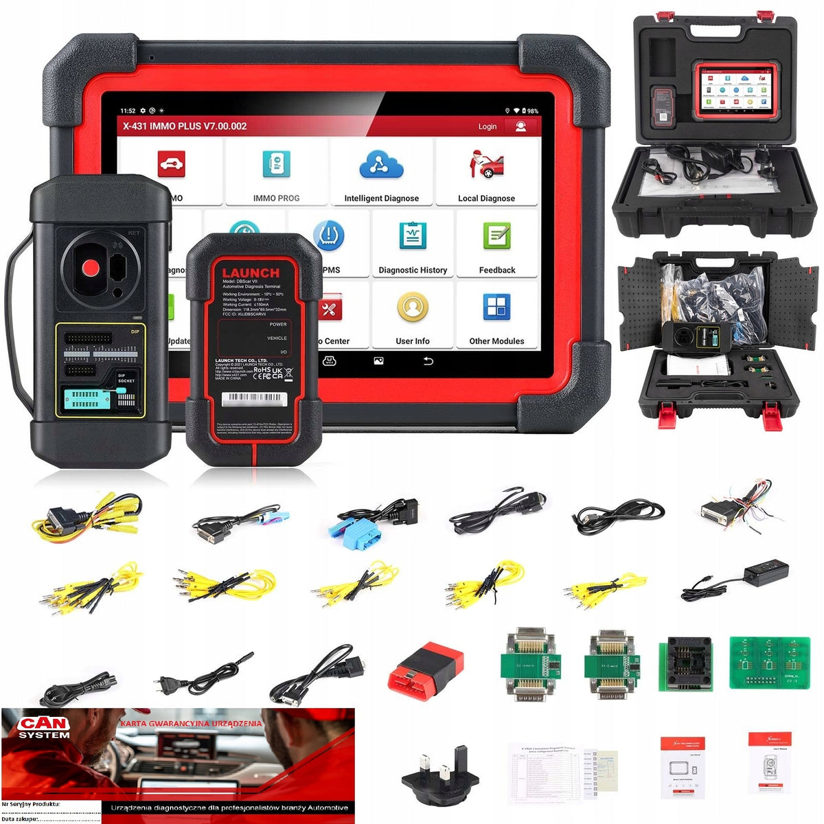 LAUNCH X431 IMMO PLUS + PROGRAMMER XPROG 2025 Immo Keys